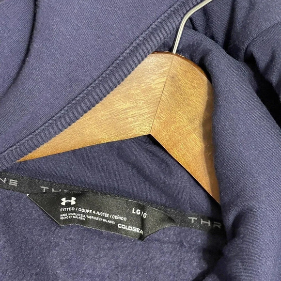 Under Armour Threadborne Fleece Hoodie Sweatshirt Sz Large - Picture 4 of 7